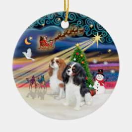 Adorno De Cerámica Magia de Navidad - Caballeros (dos-Blen-Tri)