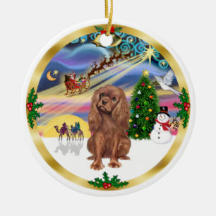 Adorno De Cerámica Magia de Navidad - Cavalier Rubí