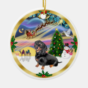 Adorno De Cerámica Magia de Navidad - Dachshund (BT 4)