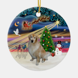 Adorno De Cerámica Magia de Navidad - Golden Retriever claro 10