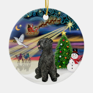 Adorno De Cerámica Magia de Navidad - Kerry Blue Terrier