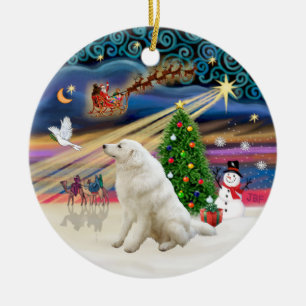 Adorno De Cerámica Magia de Navidad - Kuvasz