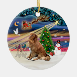 Adorno De Cerámica Magia de Navidad - Nova Scotia Duck Tolling Retrie