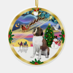 Adorno De Cerámica Magia de Navidad - San Bernardo 1