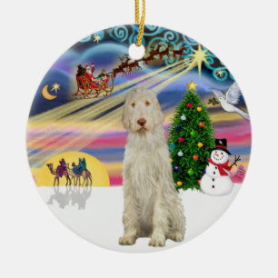 Adorno De Cerámica Magia de Navidad - Spinone Italiano 11