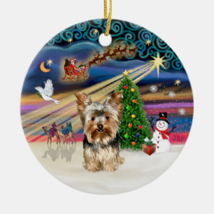Adorno De Cerámica Magia de Navidad - Yorkshire Terrier 17