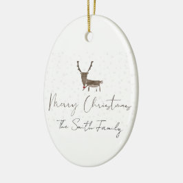 Adorno De Cerámica Magia de renos de las vacaciones