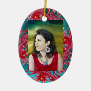 Adorno De Cerámica MAGIC BERRIES FOTOGRAFÍA PLANTILLA Ruby Rojo