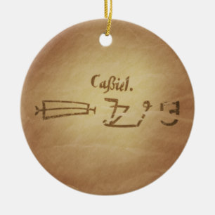 Adorno De Cerámica Magic Seal Angel Cassiel Protection Magic Charms