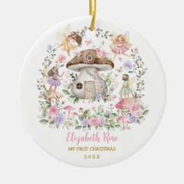 Adorno De Cerámica Magical Fairy Princess Chica Baby Primer Navidad