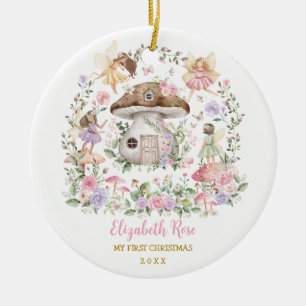 Adorno De Cerámica Magical Fairy Princess Chica Baby Primer Navidad