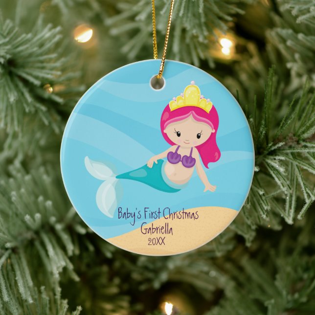 Adorno De Cerámica Magical Mermaid Baby's First Christmas (Árbol)