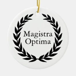 Adorno De Cerámica Magistra Optima Latin Teacher