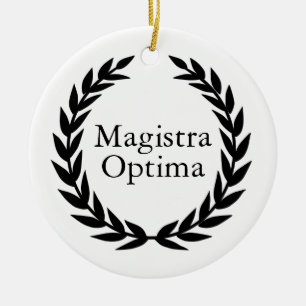 Adorno De Cerámica Magistra Optima Latin Teacher