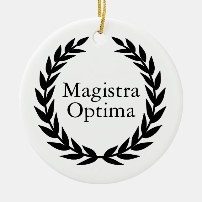 Adorno De Cerámica Magistra Optima Latin Teacher (Frente)