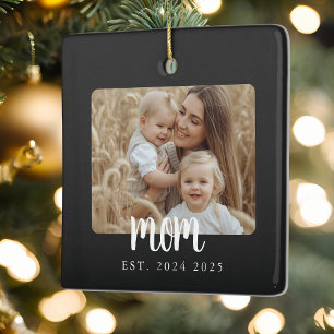 Adorno De Cerámica Magnet de regalo fotográfico establecido por mamá