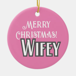 Adorno De Cerámica Magnífica tipografía elegante Feliz Navidad