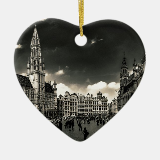 Adorno De Cerámica Magnífico-Lugar, Bruselas, Bélgica (Frente)