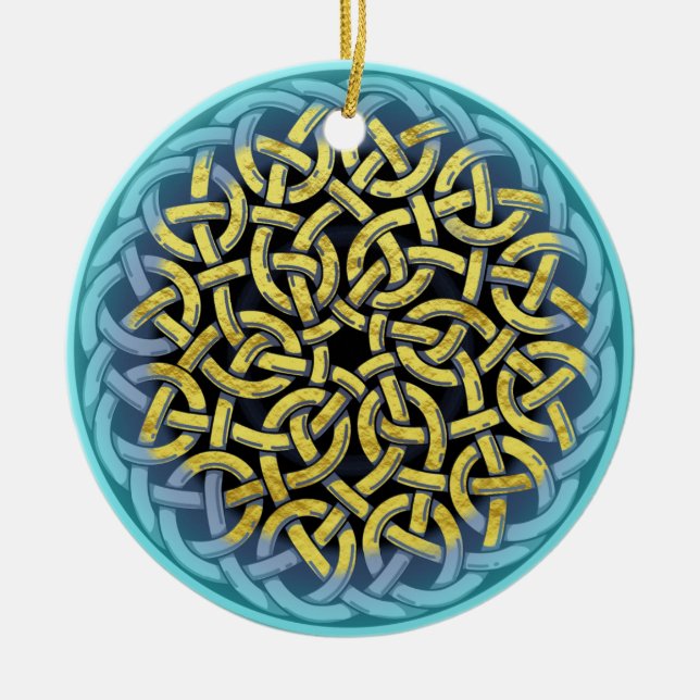 Adorno De Cerámica Magnífico Patrón Art Nouveau Victoriano Elegante (Frente)