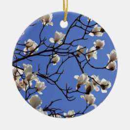 Adorno De Cerámica Magnolias florecientes