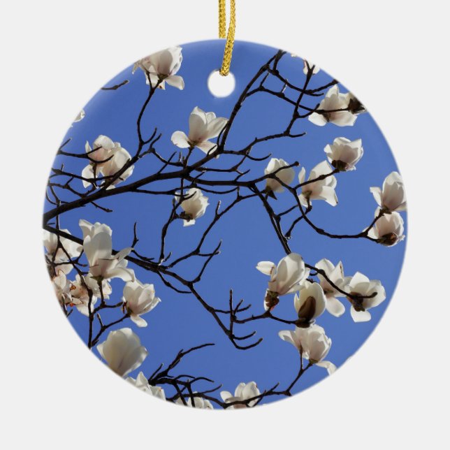 Adorno De Cerámica Magnolias florecientes (Frente)