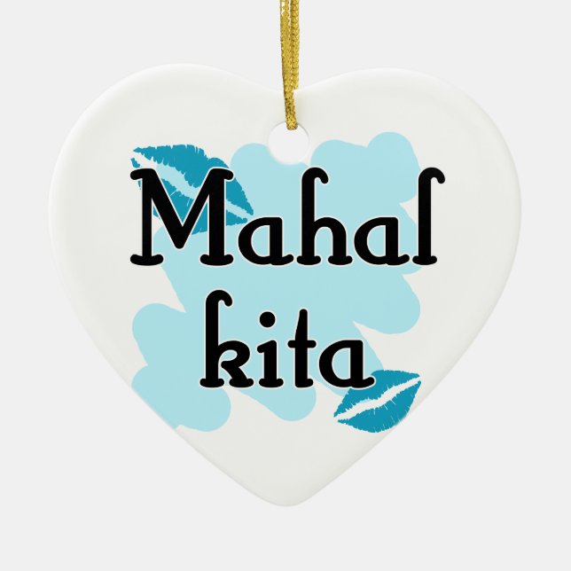 Adorno De Cerámica Mahal Kita - filipino te amo (Frente)