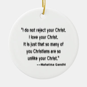 Adorno De Cerámica Mahatma Gandhi sobre los cristianos