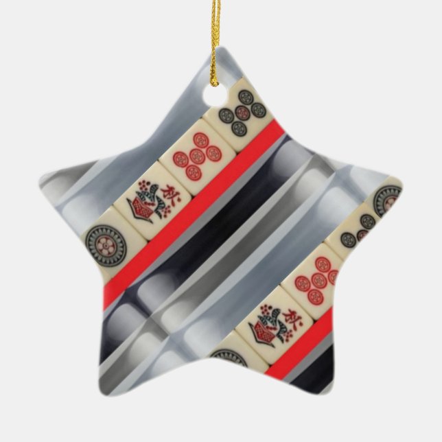 Adorno De Cerámica Mahjong Oriental (Frente)