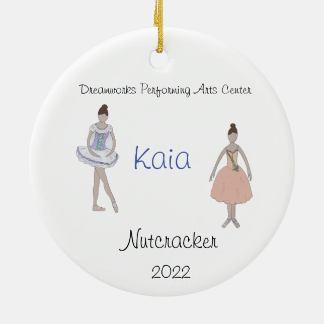 Adorno De Cerámica Maid/Flor/Nutcracker Marzipan Personalizados (Atrás)