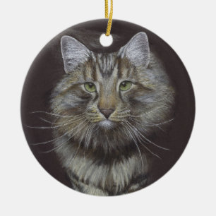 Adorno De Cerámica Maine Coon Cat