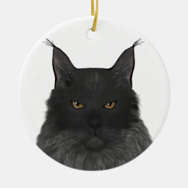 Adorno De Cerámica Maine Coon Ornament