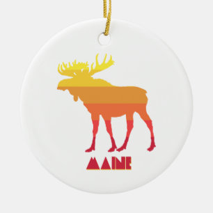 Adorno De Cerámica Maine Moose