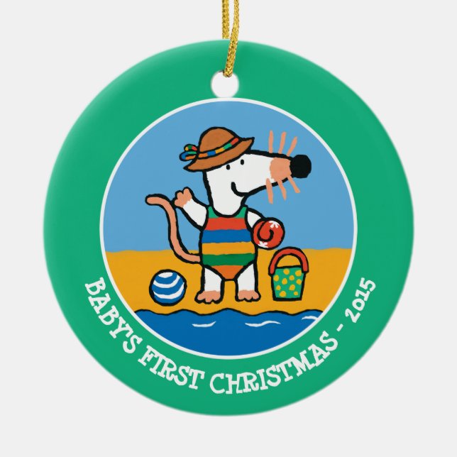 Adorno De Cerámica Maisy en la playa (Frente)