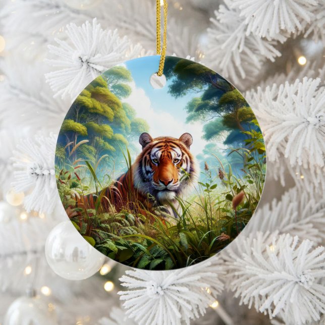 Adorno De Cerámica Majestic Bengal Tiger Keepsake (Subido por el creador)