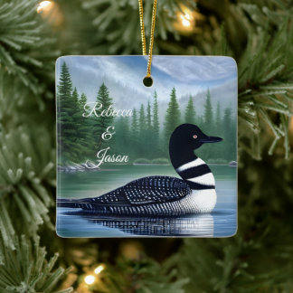Adorno De Cerámica Majestic Northern Wilderness Loon
