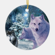 Majestuosos lobos salvajes en el bosque