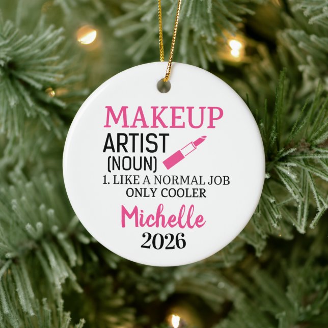 Adorno De Cerámica Makeup Artist Best Ever (Árbol)
