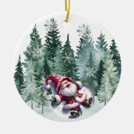 Adorno De Cerámica Making Christmas Gnome Angels Ornament