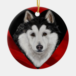 Adorno De Cerámica Malamute de Alaska