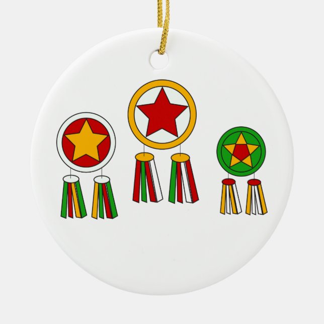 Adorno De Cerámica Maligayang Pasko (Frente)