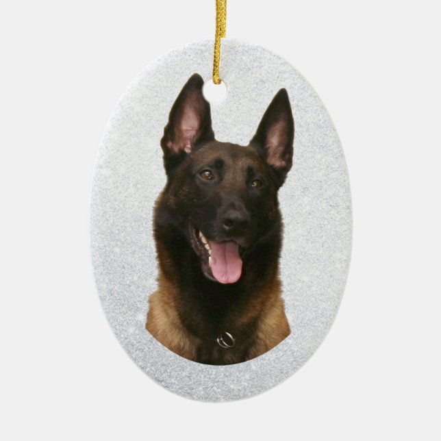 Adorno De Cerámica malinois belga (Frente)