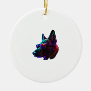 Adorno De Cerámica Malinois belga perros Malinois belga