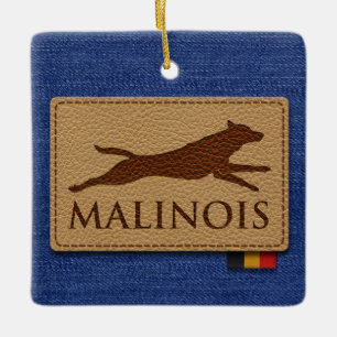 Adorno De Cerámica Malinois - pastor belga - Mechelaar - Maligator