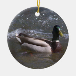 Adorno De Cerámica Mallard Drake Ornament