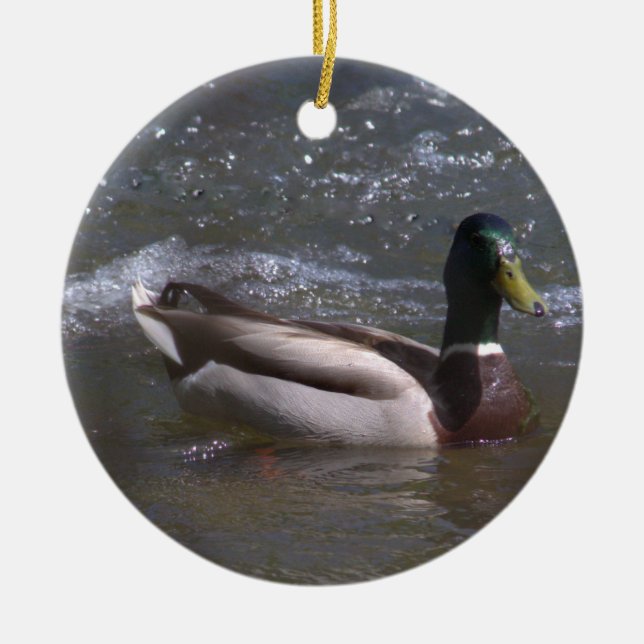 Adorno De Cerámica Mallard Drake Ornament (Frente)