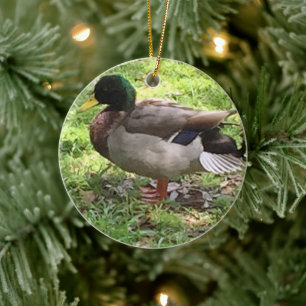 Adorno De Cerámica Mallard Duck Ornament