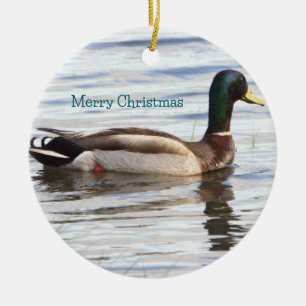 Adorno De Cerámica Mallard Duck Ornament