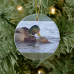 Adorno De Cerámica Mallard Ducks Ornament<br><div class="desc">Mallard Ducks Ornament</div>