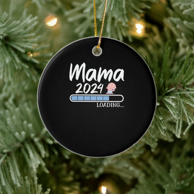 Adorno De Cerámica Mama 2024 Cargando Werdende Mama Geschenk Mutterta (Árbol)