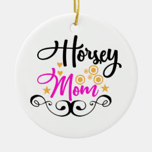 Adorno De Cerámica Mamá Caballo